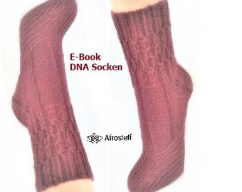 Knitting instructions for sock pattern “DNA socks”