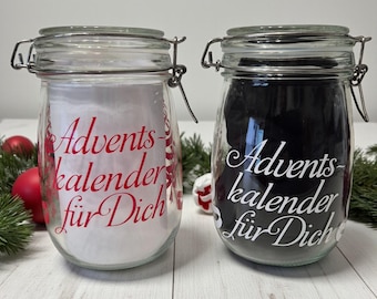 Adventskalender im Glas, Adventskalenderglas