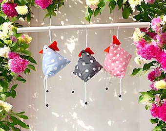 Set of 3 "Crazy Chickens", Easter Chickens