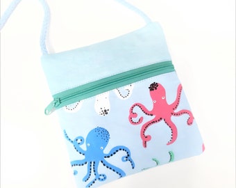 Children's neck pouch "Octupus" Customizable