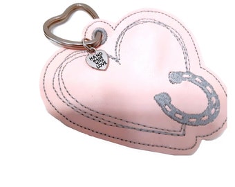 Keyring heart with horseshoe