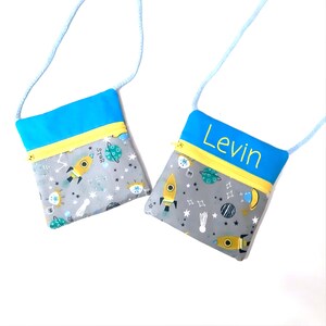 Kinder Brustbeutel "Weltall" Personalisierbar