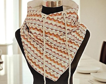 Schnürschal, Wickelschal mit Fleece