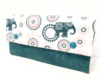 Purse with elephant motifs, wallet