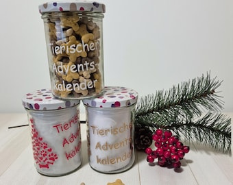 Tierischer Adventskalender im Glas, Adventskalender für Tiere