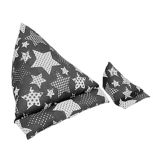 Tabletkissen, Handysitzsack, Kissen für E-Books Reader, Buchkissen grau mit Sterne