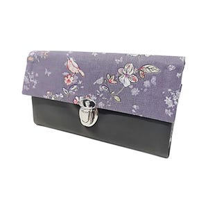Geldbeutel mit Vogel und Blumen Motiv, Portemonnaie