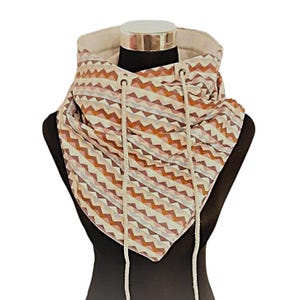 Lace-up scarf, wrap scarf with fleece