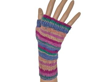 Handgestrickte Handstulpen für Kinder von 9 bis 12 Jahren