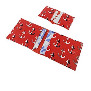 Tampon Tasche oder Binden Tasche rot mit Anker