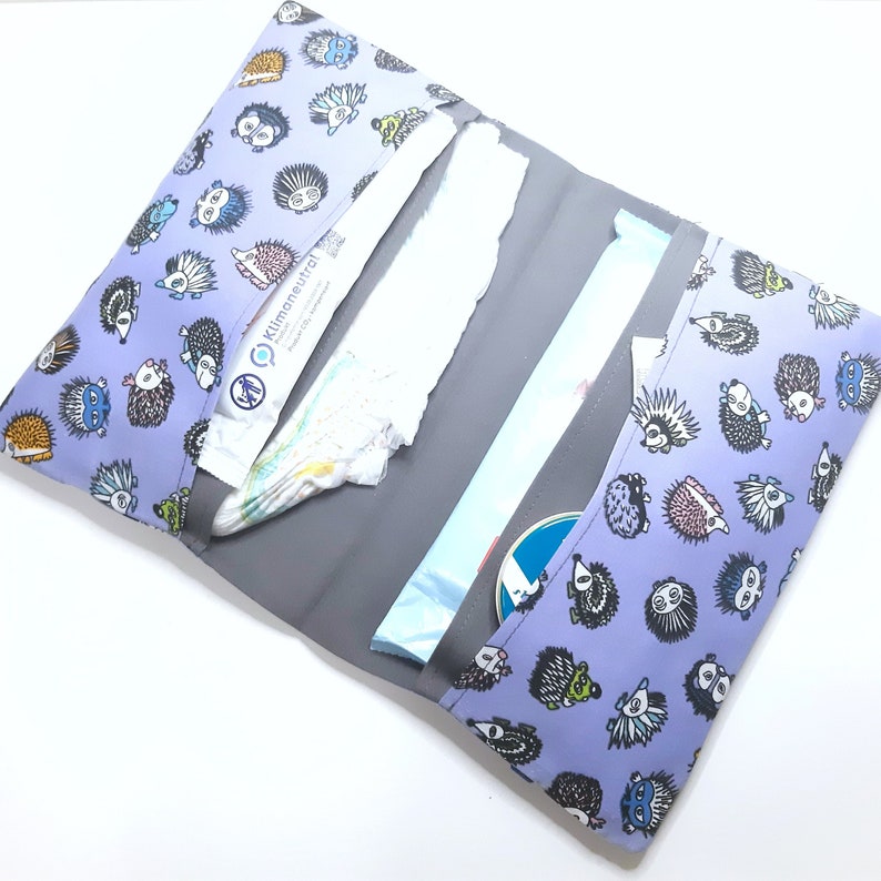 Diaper bag with hedgehog motif, diaper bag image 1