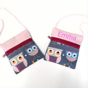 Kinder Brustbeutel "Eulen" Personalisierbar