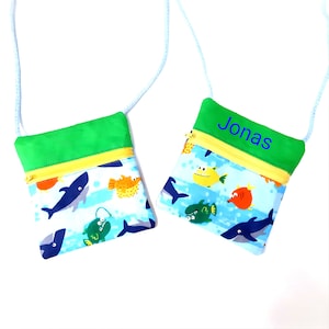 Kinder Brustbeutel "Fische" Personalisierbar