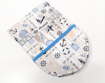 Circular knitting needle case XL Deluxe, maritime