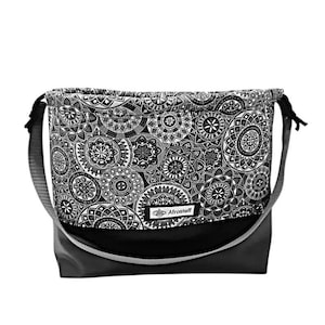 Craft bag with faux leather, project bag