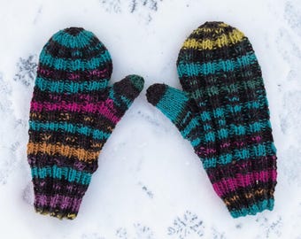 Handgestrickte Kinder-Handschuhe für Kinder von 3 bis 5 Jahre