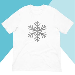 Snowflake Sparkly Customizable Christmas Unisex Shirt