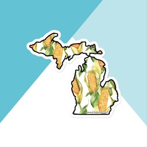 Michigan Sweet Corn Cob Vinyl Sticker
