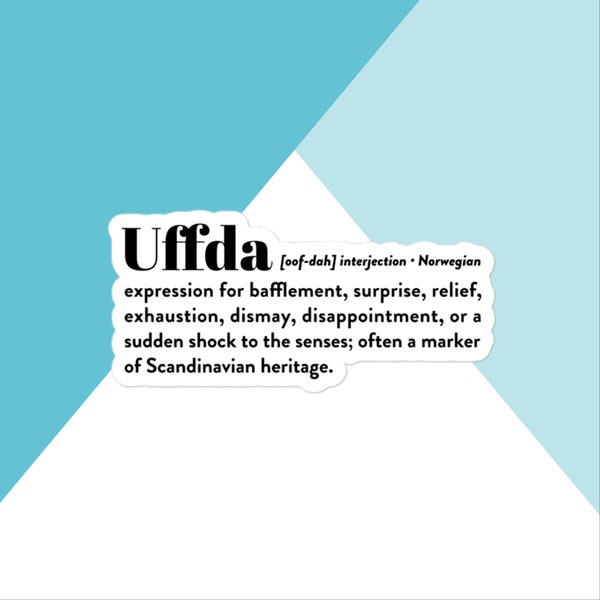 Uffda Definition Vinyl Sticker