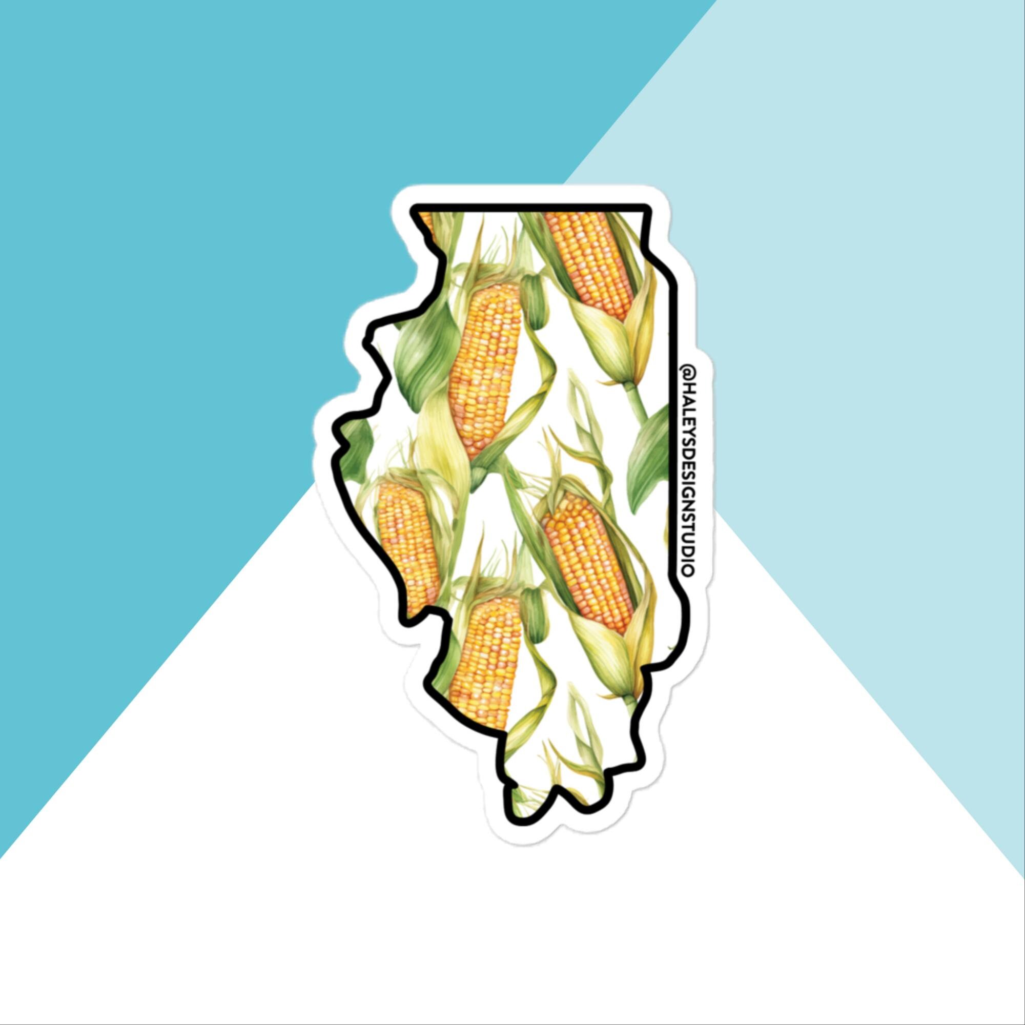 Corn Cob Sticker Illinois Sweet Corn Cob Vinyl Sticker - Etsy