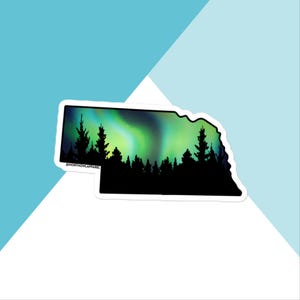 Nebraska Northern Lights Vinyl Sticker
