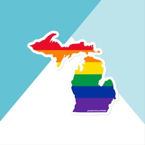 Michigan Pride Rainbow LGBTQIA+ Vinyl Sticker