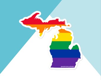 Michigan Pride Rainbow LGBTQIA+ Vinyl Sticker