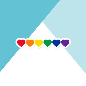 Pride Rainbow Heart LGBTQIA+ Vinyl Sticker
