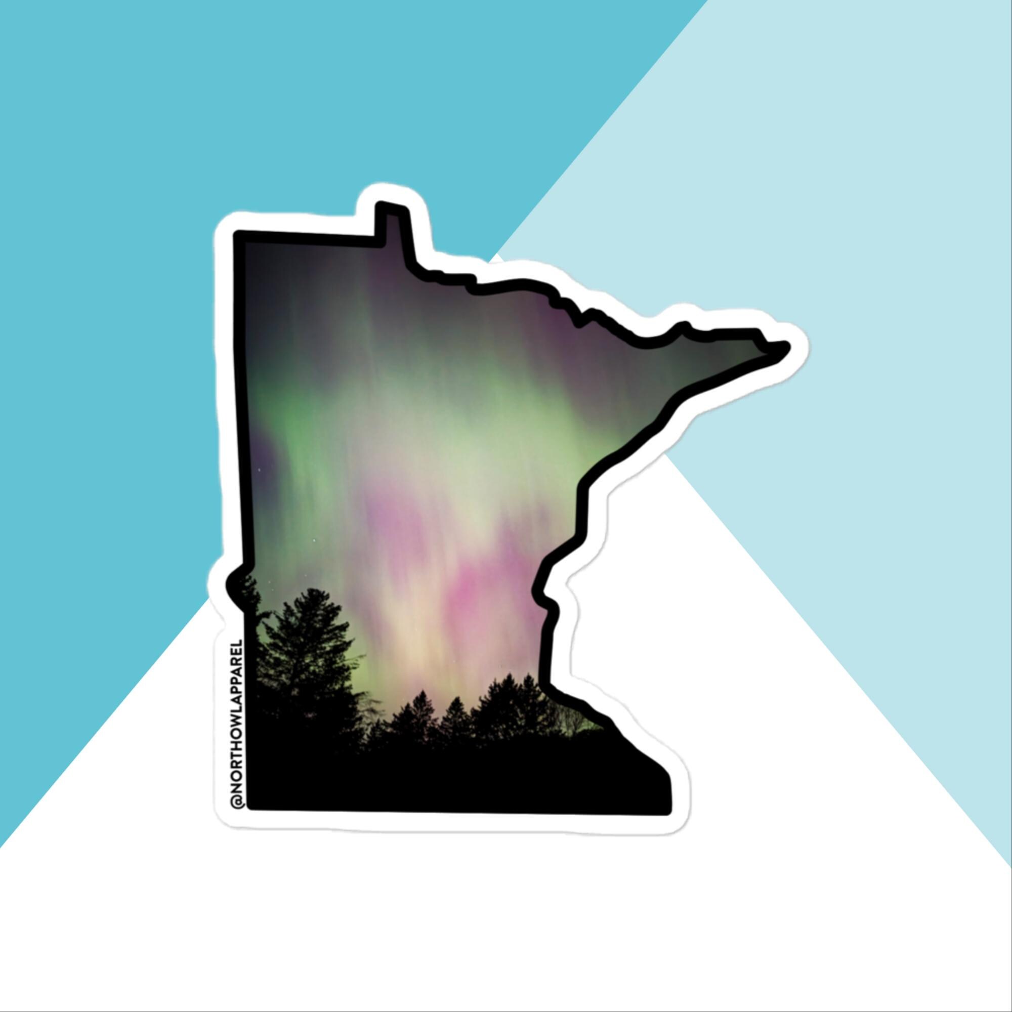 Northern Lights Minnesota Vinyl Sticker
