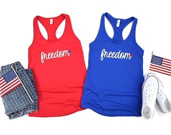 Freedom 4th of July Racerback Tank