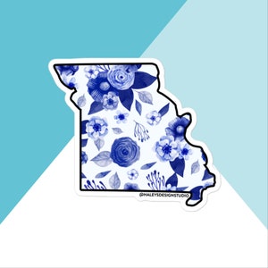 Missouri Aquarell Blumen Vinyl Aufkleber