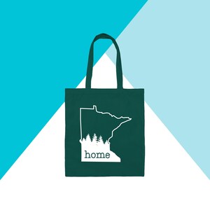 Minnesota Home Pine Trees Tote Bag