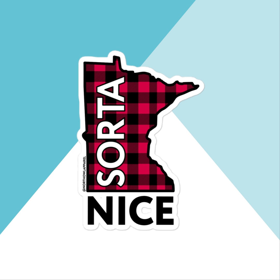 Sorta Nice Minnesota Plaid Vinyl Sticker - Etsy