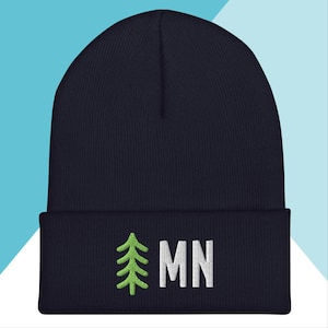 Minnesota Trees Cuffed Beanie Hat