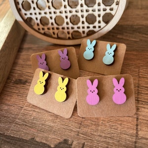 Easter Bunny Peep Stud Earrings