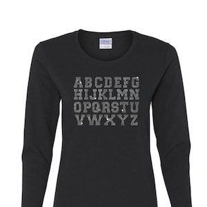Custom Rhinestone Shirt | Long Sleeve Rhinestone Shirt | Custom Gift | Bling T Shirt | Personalized Rhinestone Gift | Rhinestoned Gift