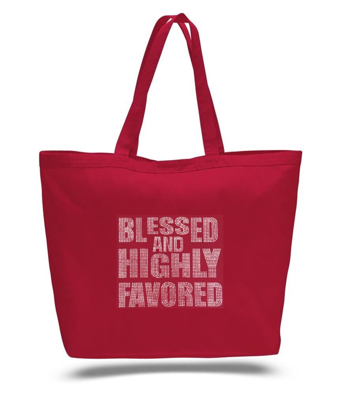Rhinestone Handbag Blessed and Highly Favored Tote Bag - Etsy