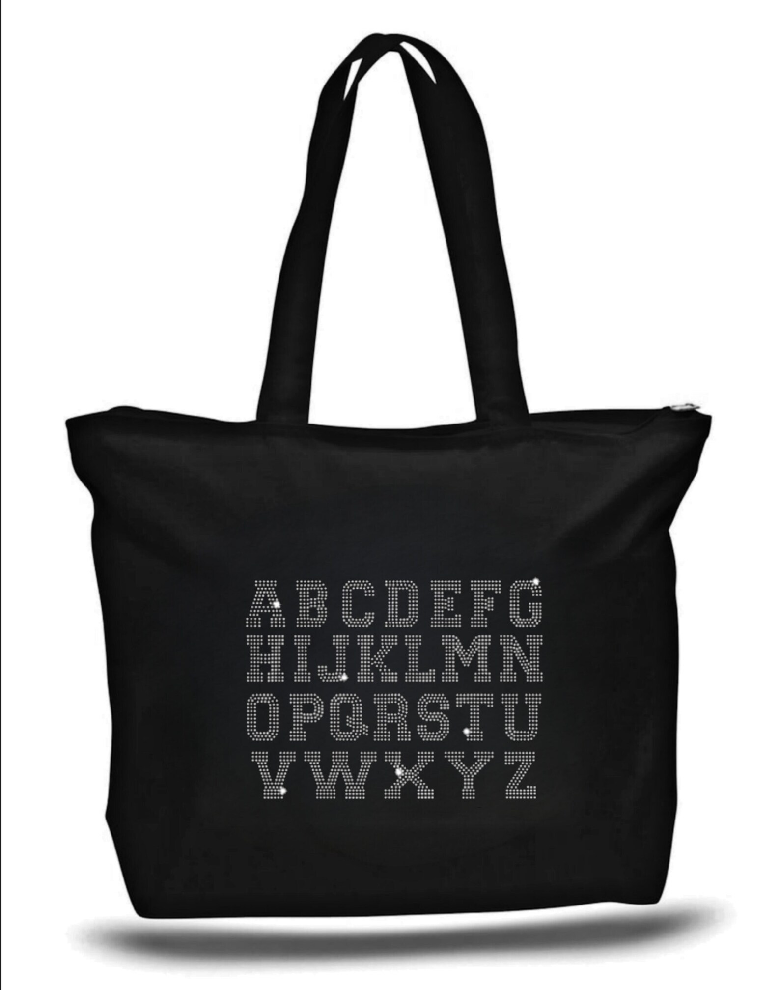 Custom Rhinestone Tote Bag | Bling Tote Bag | Canvas Bag | Bedazzled ...