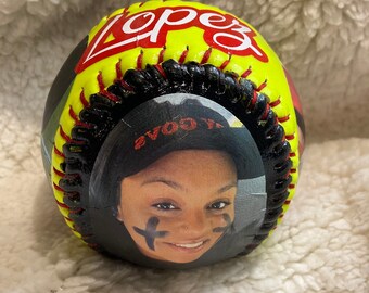 Custom softball or baseball with photos