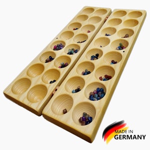 Hus ,Steinchenspiel,Hus/Bao Brettspiel,EdelSteinchenspiel, Made in Germany ,African Tactical Game,Montessori, image 2