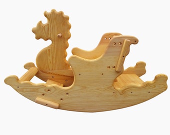 Schaukeldrache, Holzschaukelpferd, Montessori