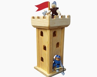 Ritterburg Turm aus Kiefern Holz Deutsche Wertarbeit,Knight's Cast