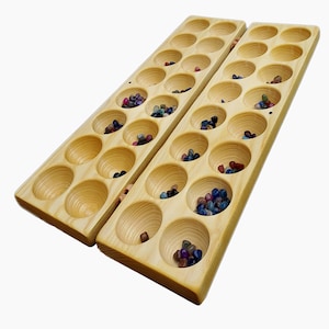 Hus ,Steinchenspiel,Hus/Bao Brettspiel,EdelSteinchenspiel, Made in Germany ,African Tactical Game,Montessori, image 1