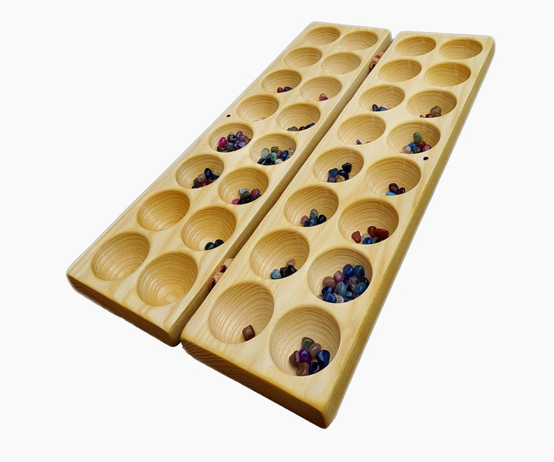 Hus ,Steinchenspiel,Hus/Bao Brettspiel,EdelSteinchenspiel, Made in Germany ,African Tactical Game,Montessori, Bild 1