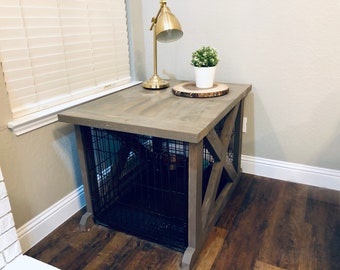 diy dog crate table