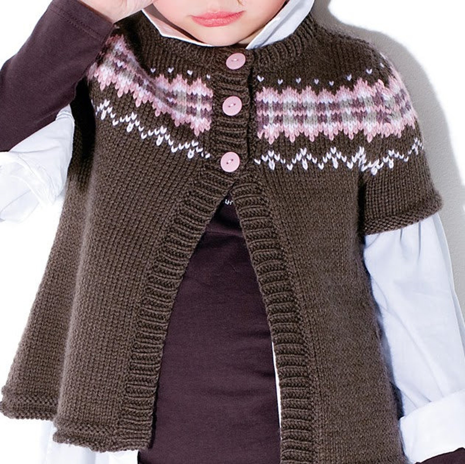 Vest for girls knitted vest jacquard vest jacquard vest Etsy
