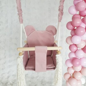 teddy bear baby swing