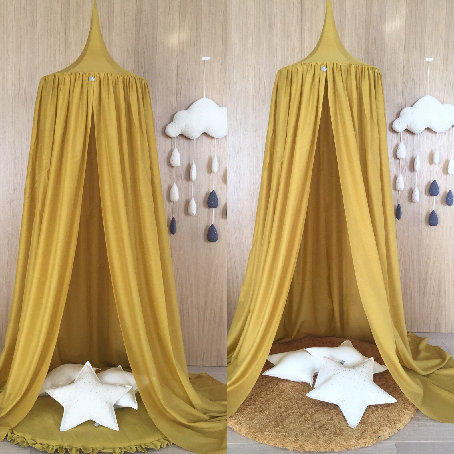 Nununu Canopy Mustard Mustard Canopy Canopy Bed Crib Etsy