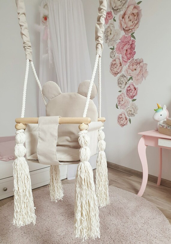 teddy bear baby swing