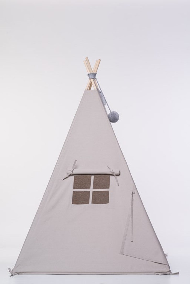 Teepee tent for children Tipi for kids Play Tent Tipi tent for kids Tipi tent Tipi plain Teepee tent Tipi Big Teepee Plain Gray